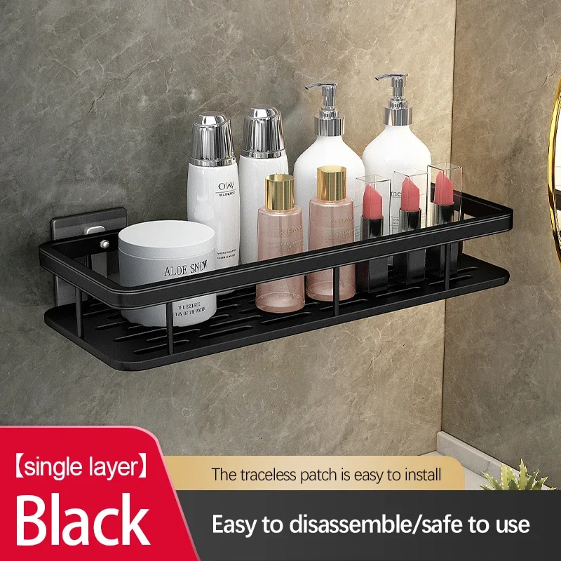 Bathroom Storage Rack Stainless Steel Anti Rust Storage Shower Rack Suction Cup Storage Rack Household Storage Appliances - Image 24