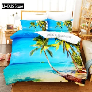 Hawaiian Coast Bedding Set Duvet Cover Set 3d Bedding Digital Printing Queen Size Bedding Set Fashion Design