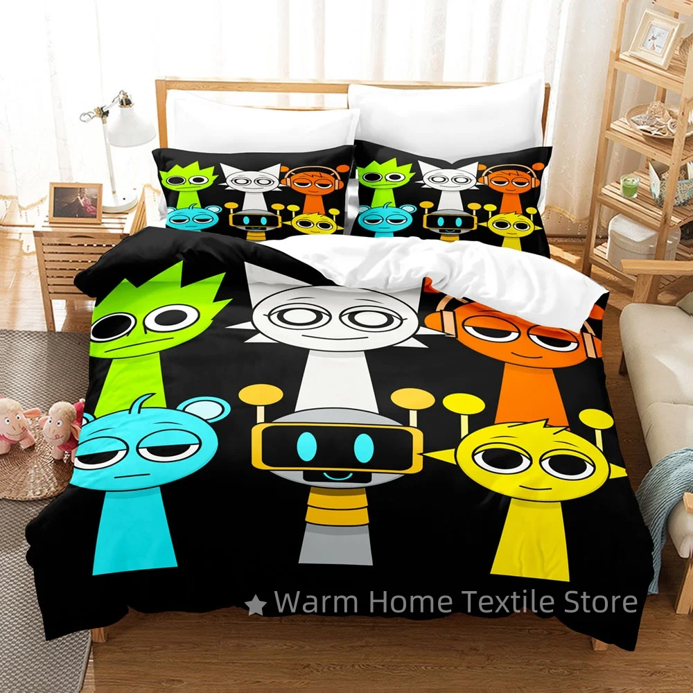 Sprunki Bedding Set Incredibox 3D Printed Music Game Duvet Cover Set Soft Single Twin Double Queen King Size Sprunki Gifts Kids - Image 9
