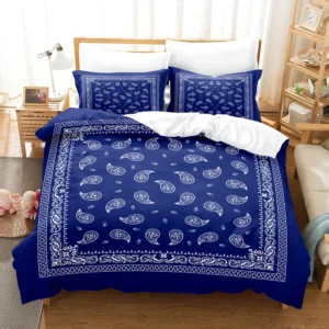 2/3pcs Paisley Bandanna Printed Duvet Cover Comfortable Paisley Flowers Bedding Set For Bedroom , Machine Washable